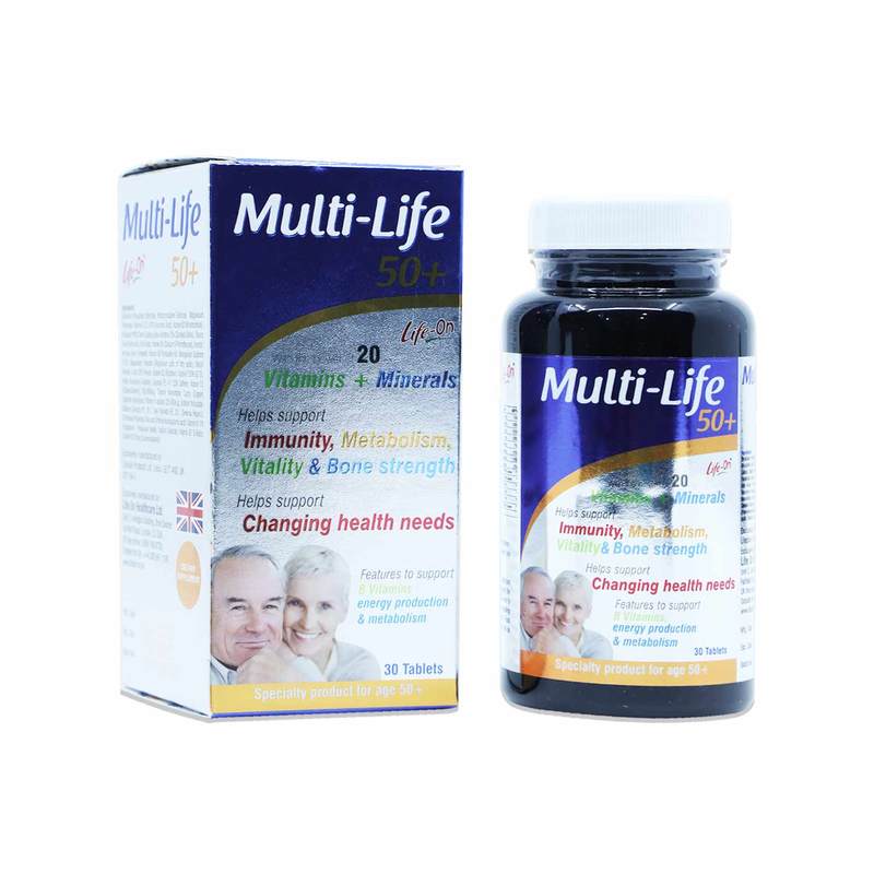 Life On Multi Life (50+) Tablets 30.s Available at Online Family Pharmacy Qatar Doha