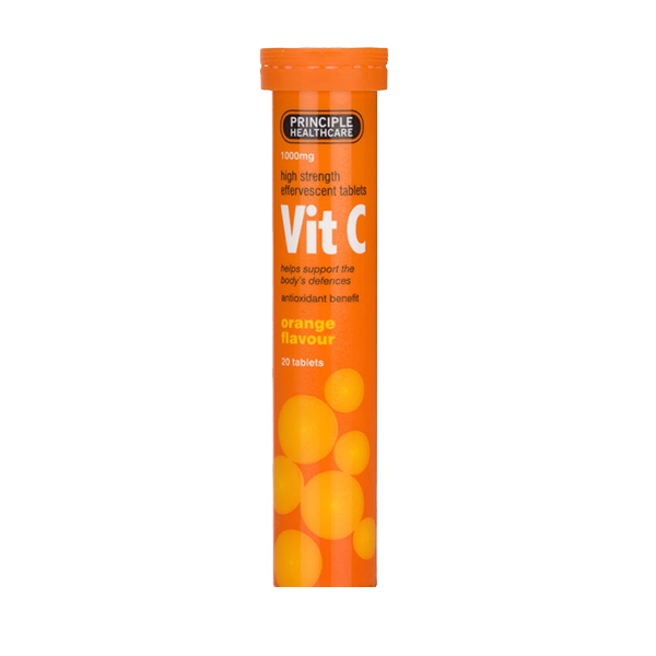 Vit C [1000 Mg] Effervescent Tablets 20'S #Priciple Available at Online Family Pharmacy Qatar Doha