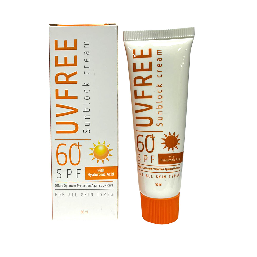 Uvfree Sunblock Spf 60+ Cream 50ml -femigiene product available at family pharmacy online buy now at qatar doha