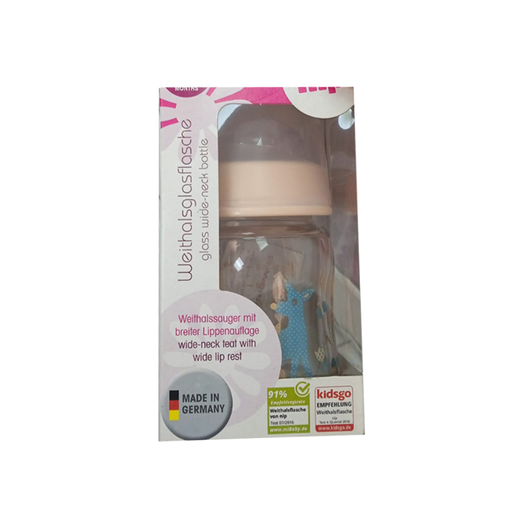 buy online Wide Neck Pp Bottle Silicone Monster Pink120ml #350793  - Babico 120ml  Qatar Doha