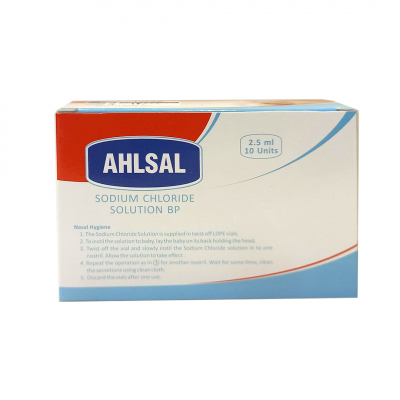 shop now Ahlsal Sodium Chloride Solution 2.5Mlx10  Available at Online  Pharmacy Qatar Doha 