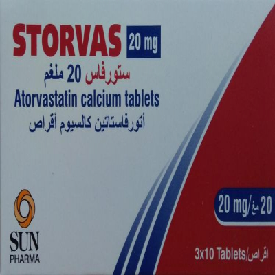 shop now Storvas 20 Mg Tablet 30'S  Available at Online  Pharmacy Qatar Doha 