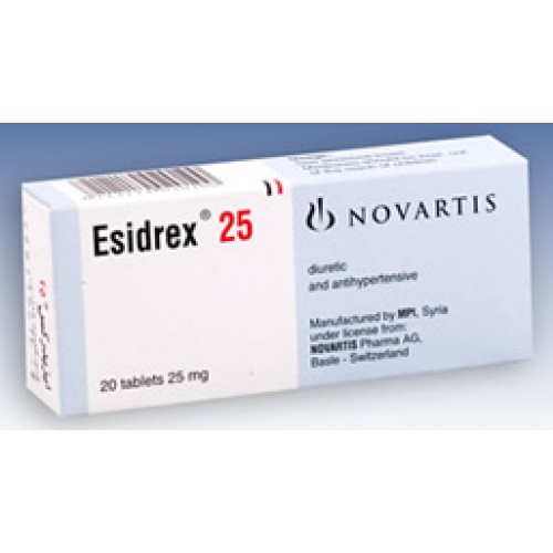 Esidrex 25mg Tablet 20.s product available at family pharmacy online buy now at qatar doha