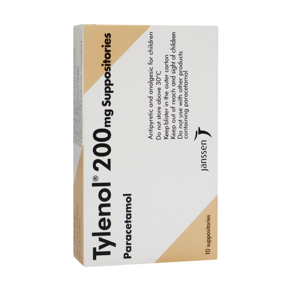 Tylenol Suppository [200mg] 10.s product available at family pharmacy online buy now at qatar doha