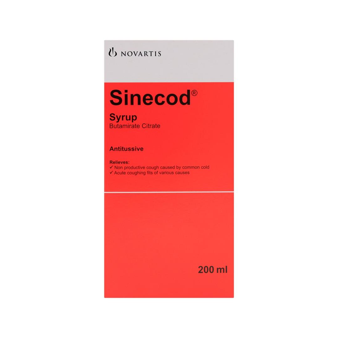 Sinecod Syrup 200ml product available at family pharmacy online buy now at qatar doha
