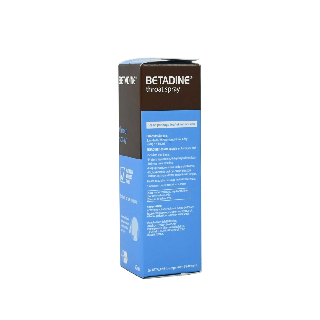 Betadine Spray [throat] 50ml product available at family pharmacy online buy now at qatar doha