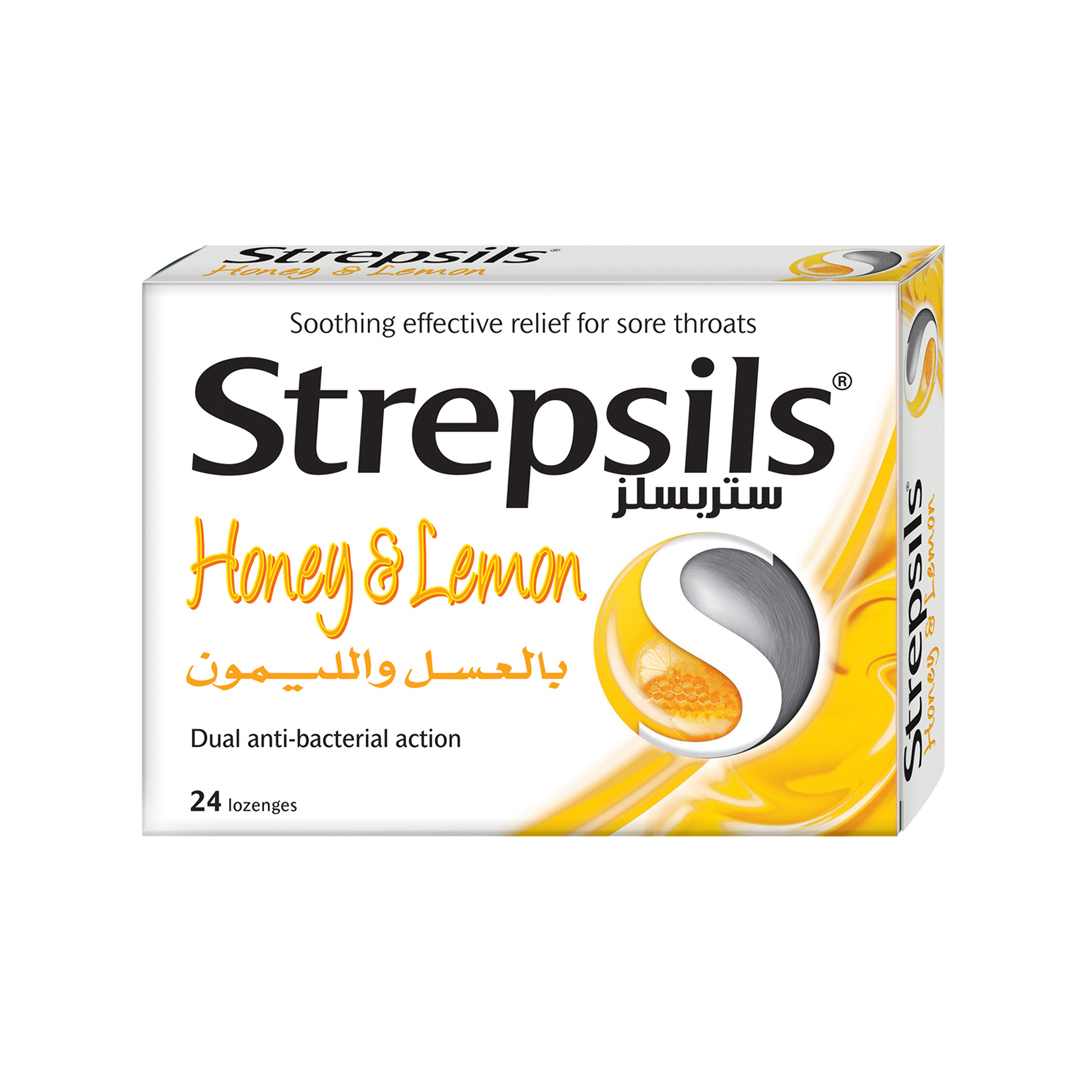 buy online Strepsils Honey & Lemon Lozenges 24'S   Qatar Doha