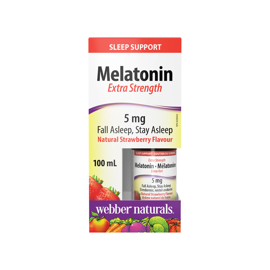buy online MELATONIN 5MG LIQUID 100ML -WEBBER NATURALS 1  Qatar Doha