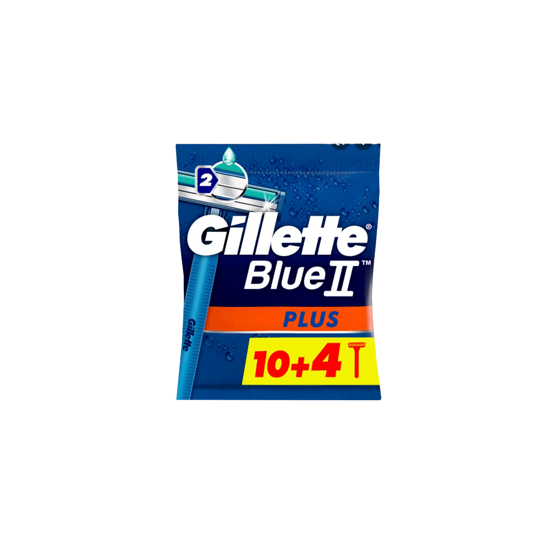 buy online Gillette Razor [blue Ii +] 10+4's   Qatar Doha