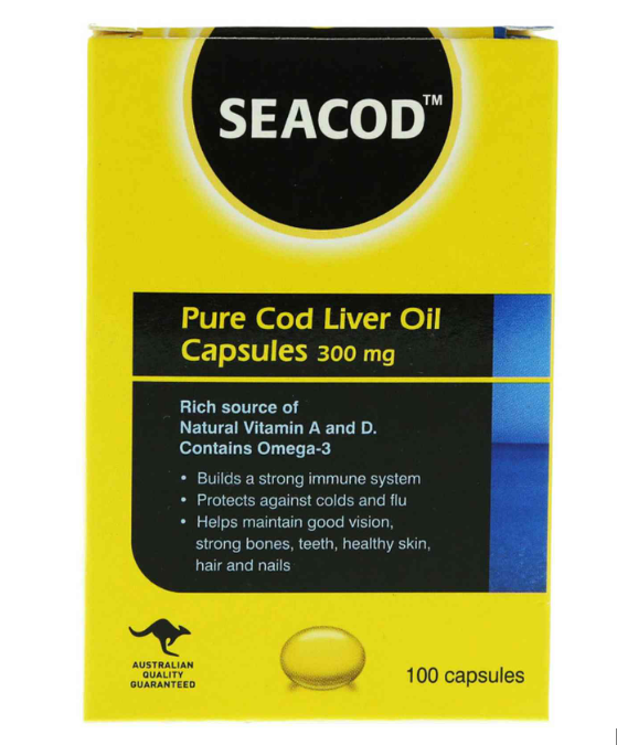 buy online Seacod Pure Cod Liver Oil Caps 100'S   Qatar Doha