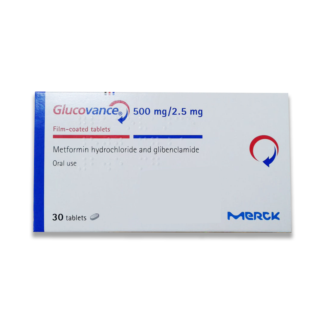 buy online Glucovance [500mg/2.5mg] Tablets 30's   Qatar Doha