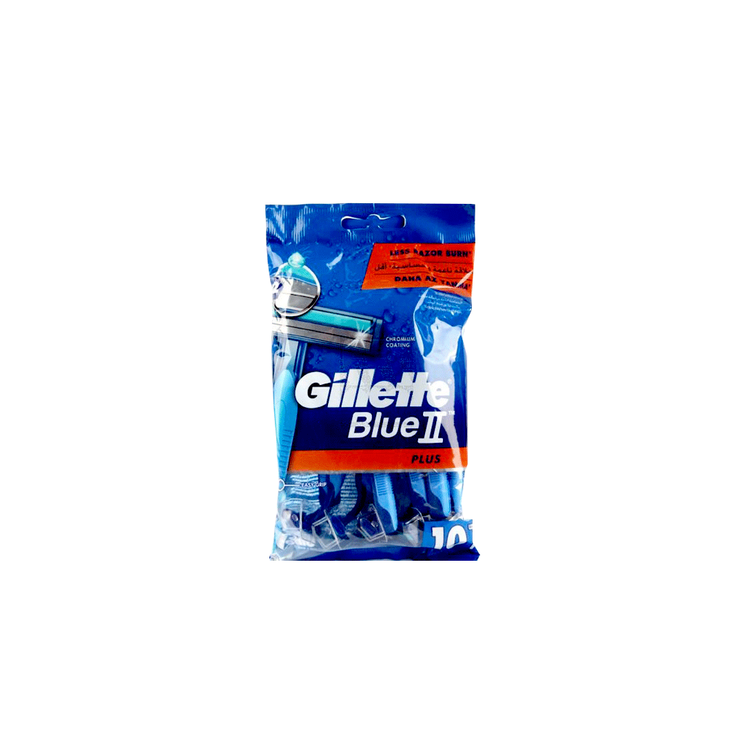 buy online Gillette Blue Ii Plus Bag 10's   Qatar Doha