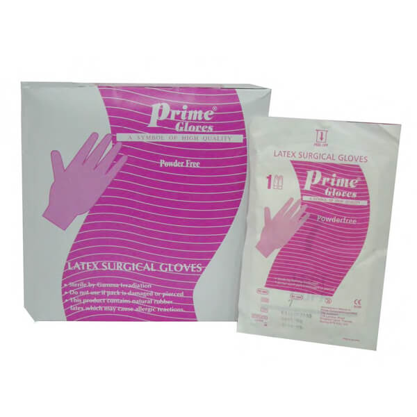 buy online 	Gloves Latex Surgical Sterile - Powder Free - Prime 7  Qatar Doha