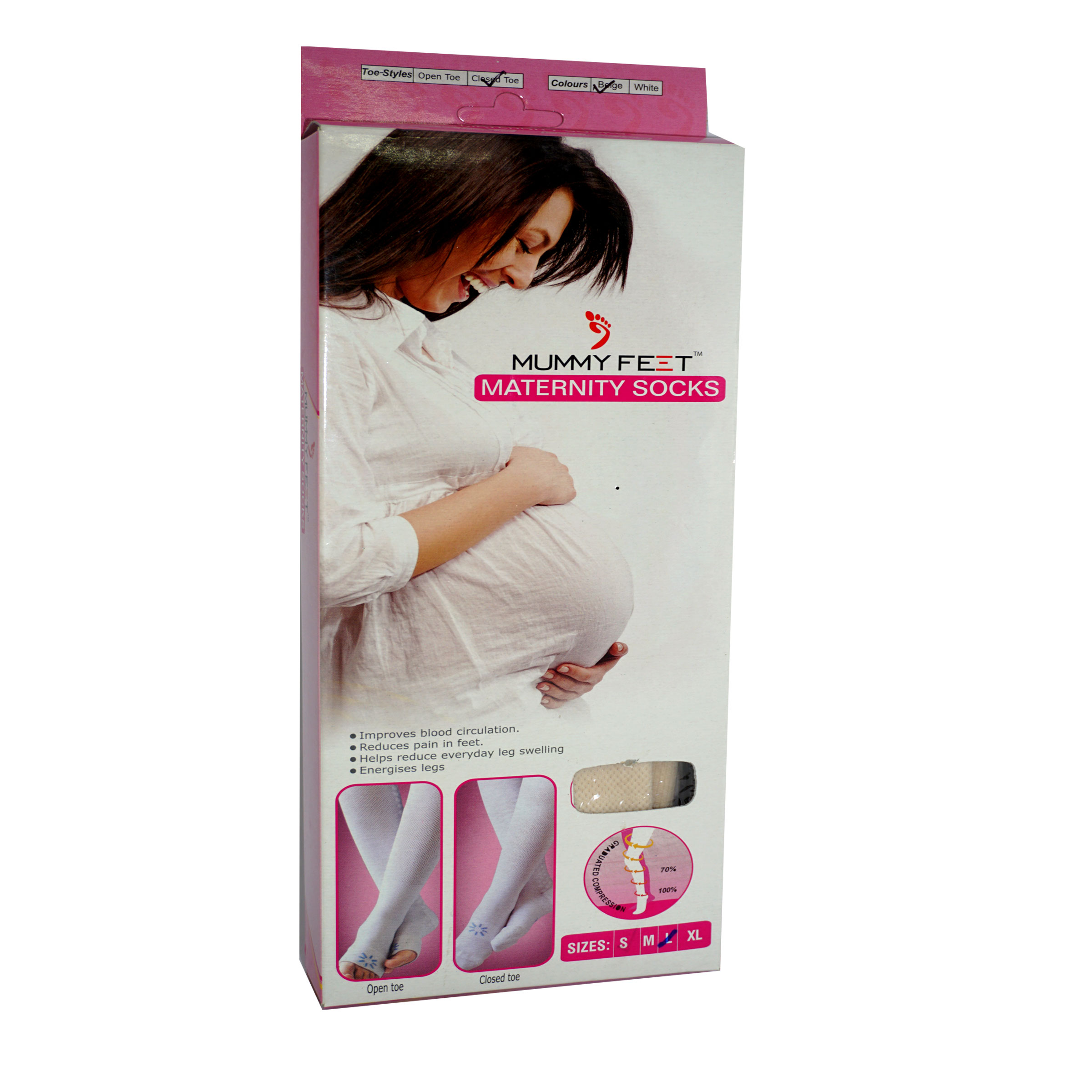 Socks:Maternity Socks [Xl] Mummy Feet 2'S - Dyna product available at family pharmacy online buy now at qatar doha