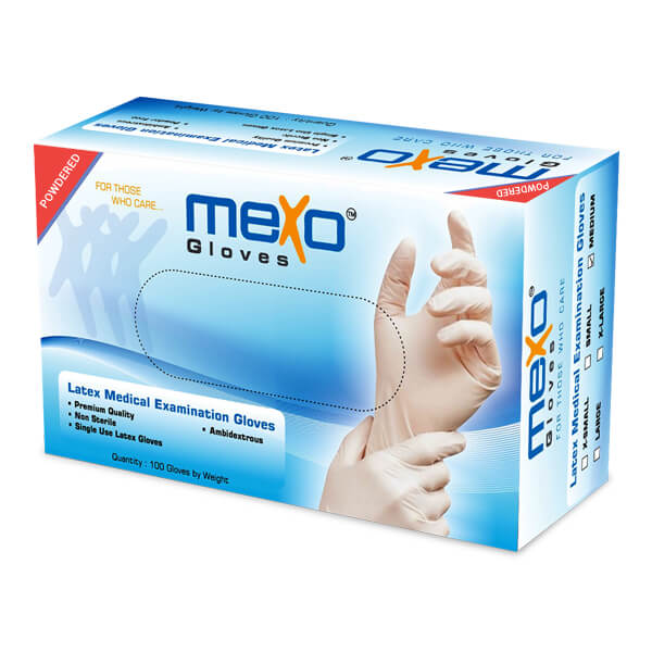 buy online 	Gloves Latex - Pre-Powdered - Mexo X-Small  Qatar Doha