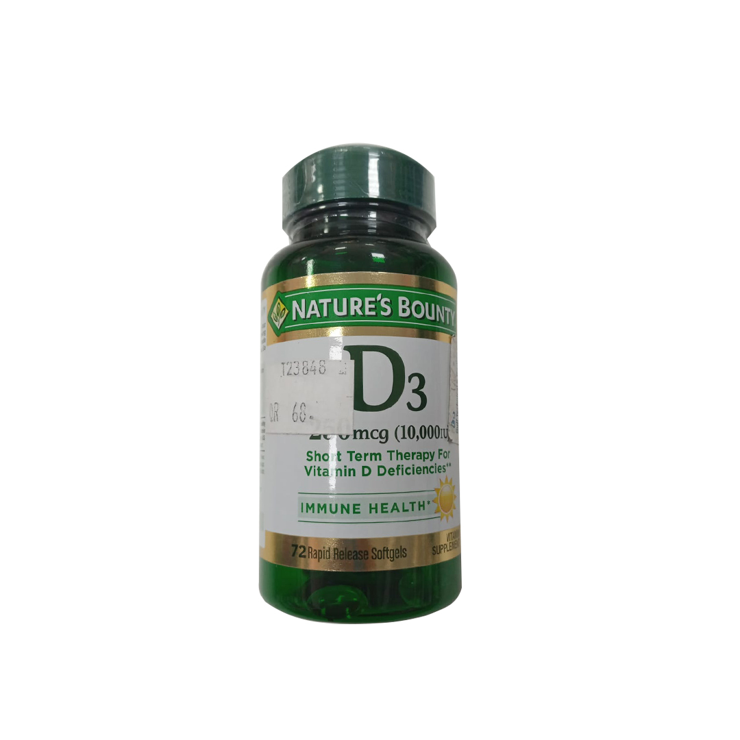 Vit D3 -10000 Iu Soft Gels 72.s (nb) product available at family pharmacy online buy now at qatar doha