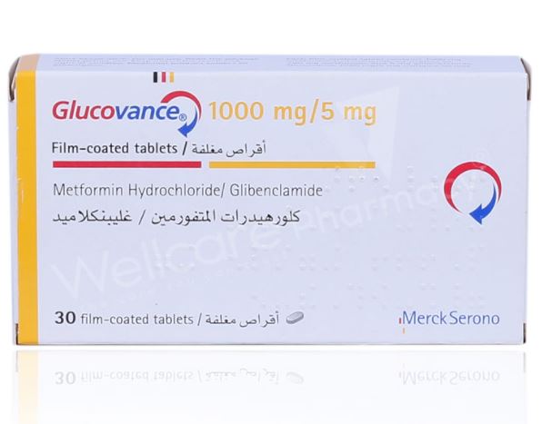 buy online Glucovance [1000Mg/5Mg] Tablets 30'S   Qatar Doha