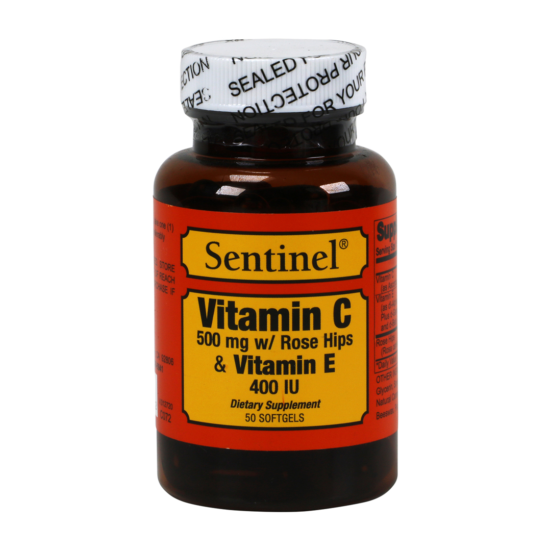 buy online Vitamin C 500Mg &Vit E 400Mg With Rosehips Dietory Suppliments 50'S Softgel   Qatar Doha