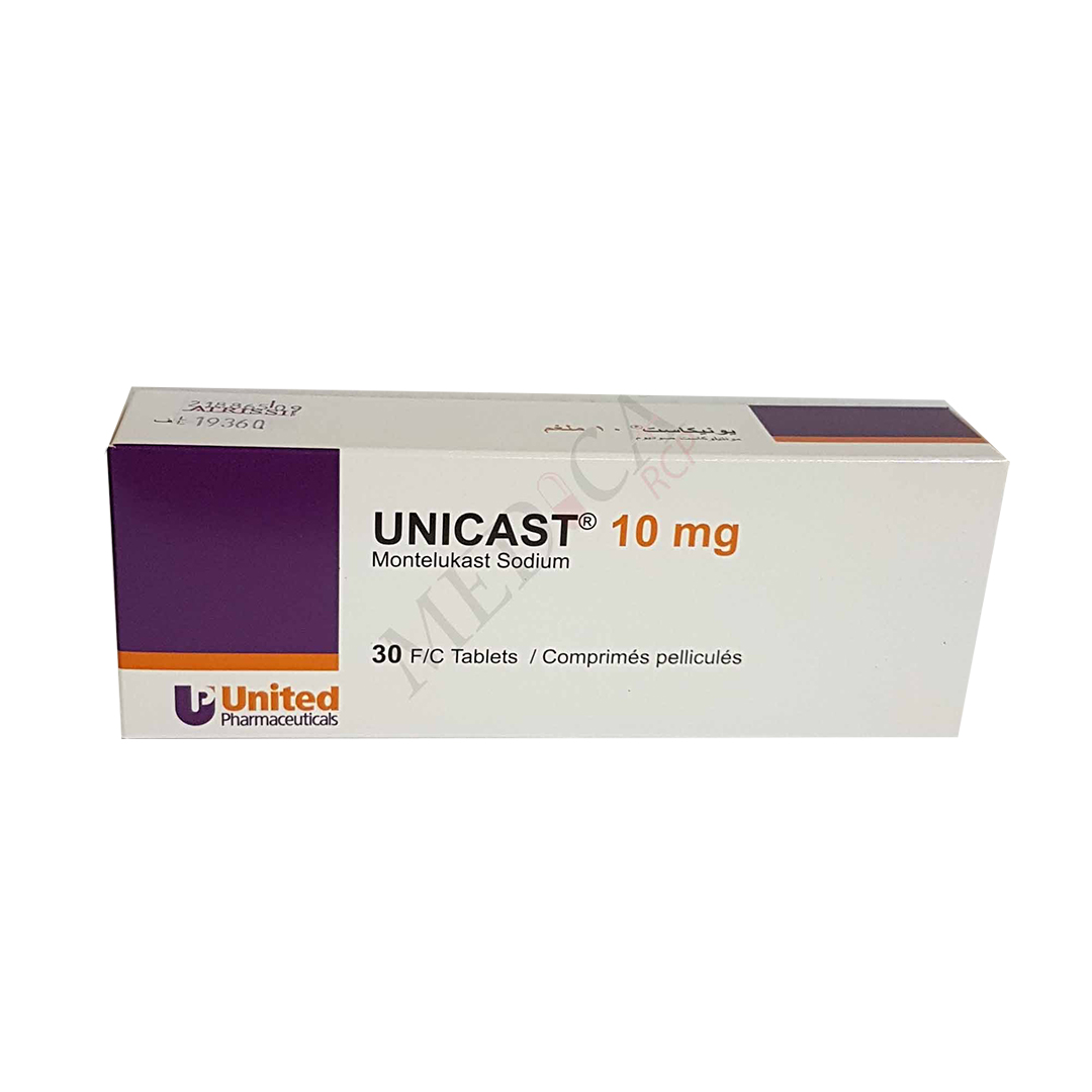 buy online Unicast 10 Mg Tablet 30'S   Qatar Doha