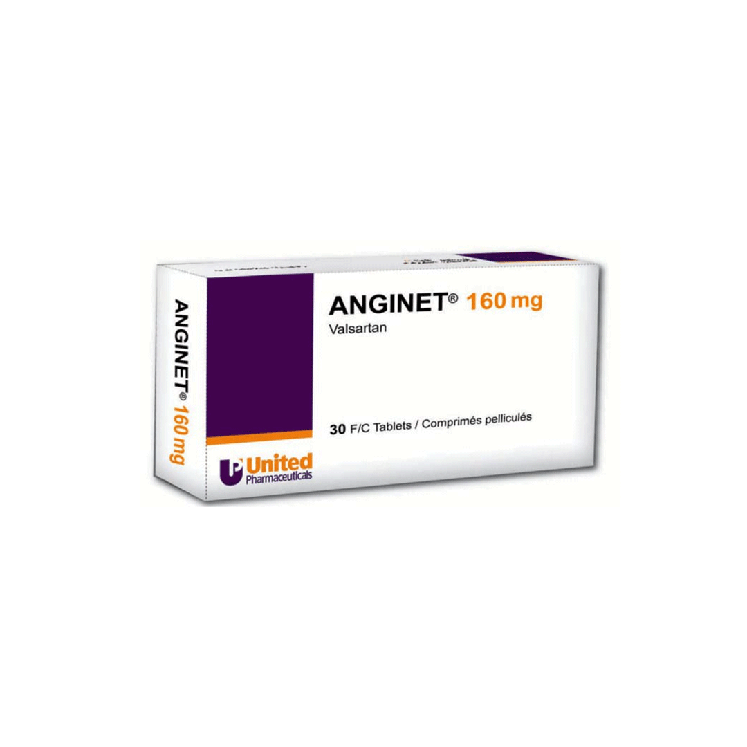 buy online Anginet 160 Mg Tablet 30'S   Qatar Doha
