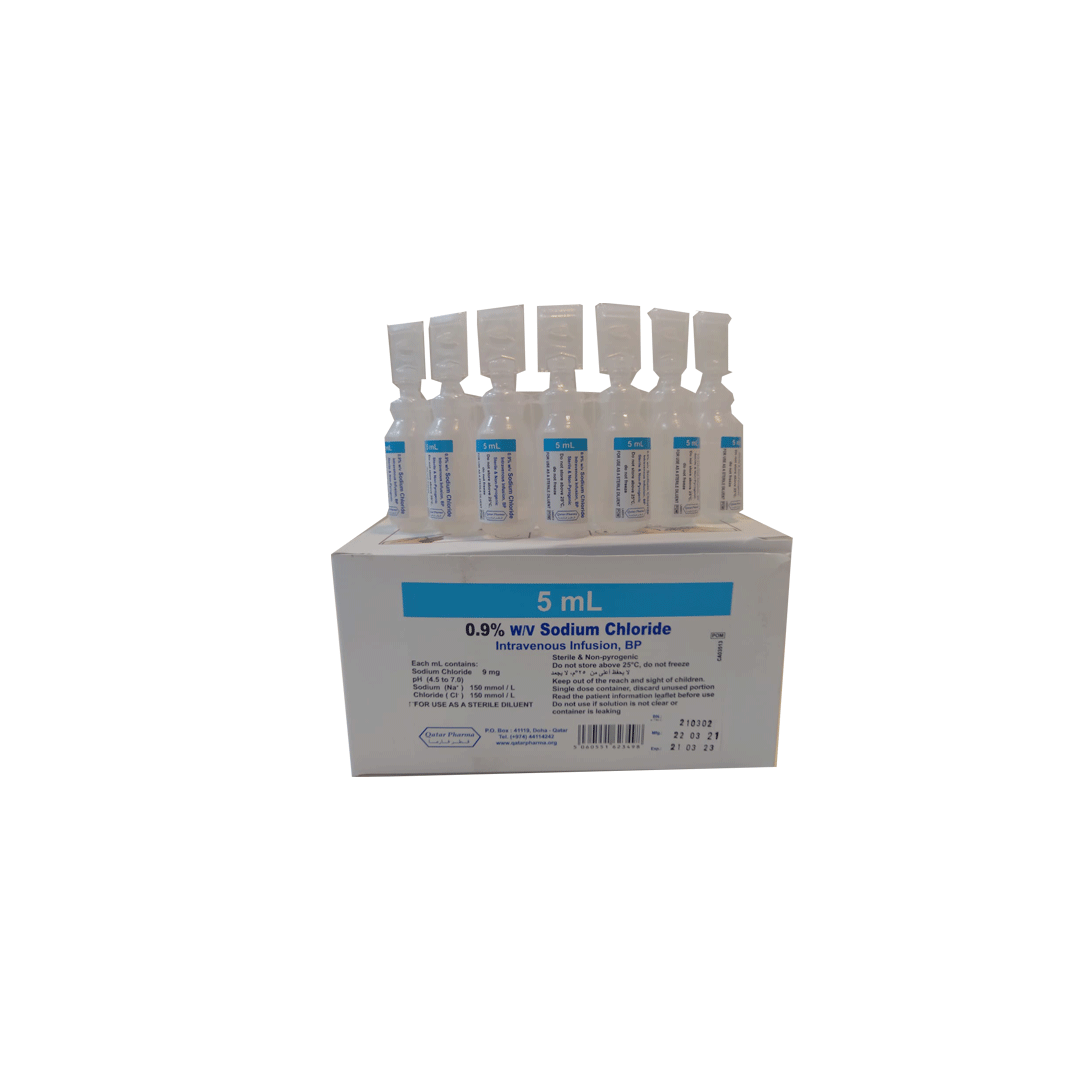 Sodium Chloride 0.9% Injection 5ml Amp (qatar Pharma) product available at family pharmacy online buy now at qatar doha