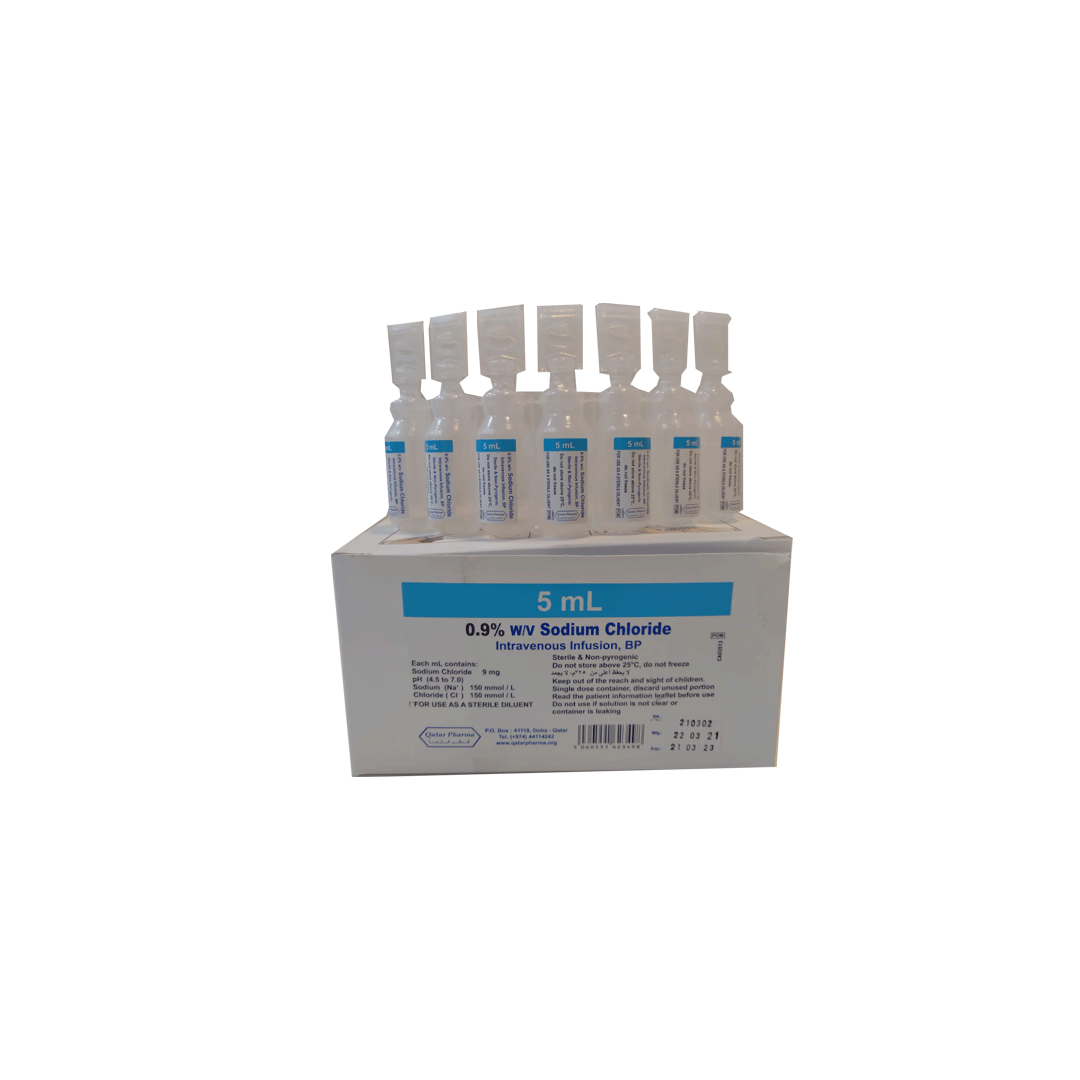 buy online Sodium Chloride 0.9% Injection 5Ml Amp (Qatar Pharma)   Qatar Doha