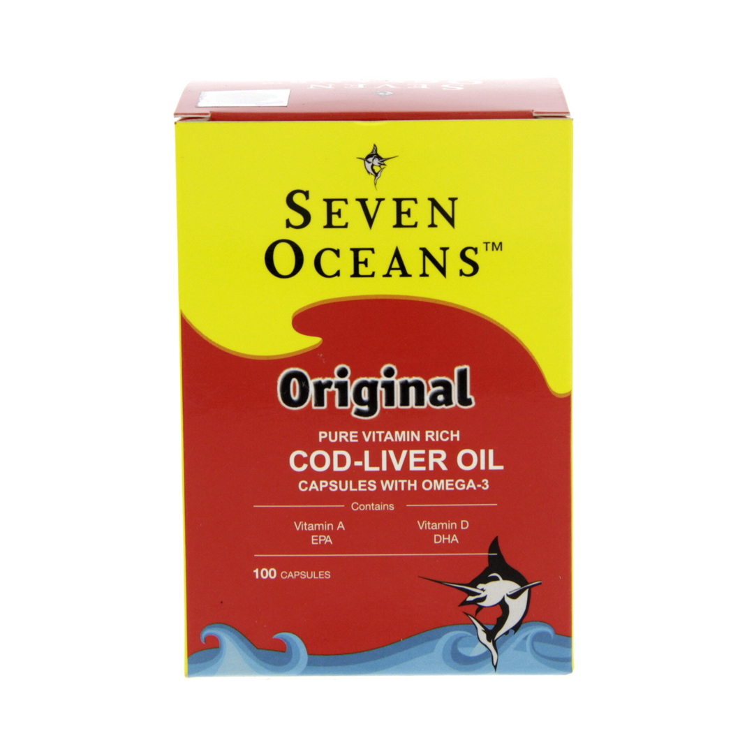 Seven Ocean Cod Liver Oil Cap 100.s product available at family pharmacy online buy now at qatar doha
