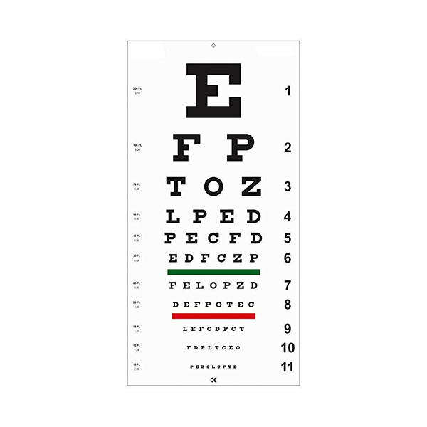 Eye Test Chart - Snellen Single Sided 1'S - Lord Intl product available at family pharmacy online buy now at qatar doha