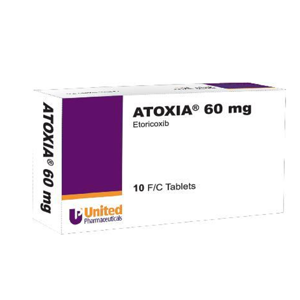 buy online Atoxia 60Mg F/C Tablet 10'S   Qatar Doha