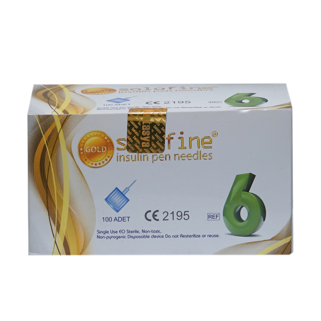 Solofine Insulin Pen Needle 100/pkt 6mm product available at family pharmacy online buy now at qatar doha