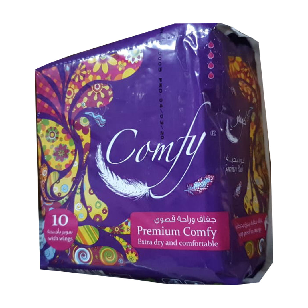 buy online Comfy Sanitary Napkin With Wings 10'S - Hyg #240 10'S  Qatar Doha