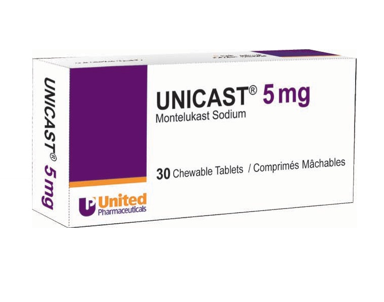 buy online Unicast 5 Mg Tablet 30'S 1  Qatar Doha