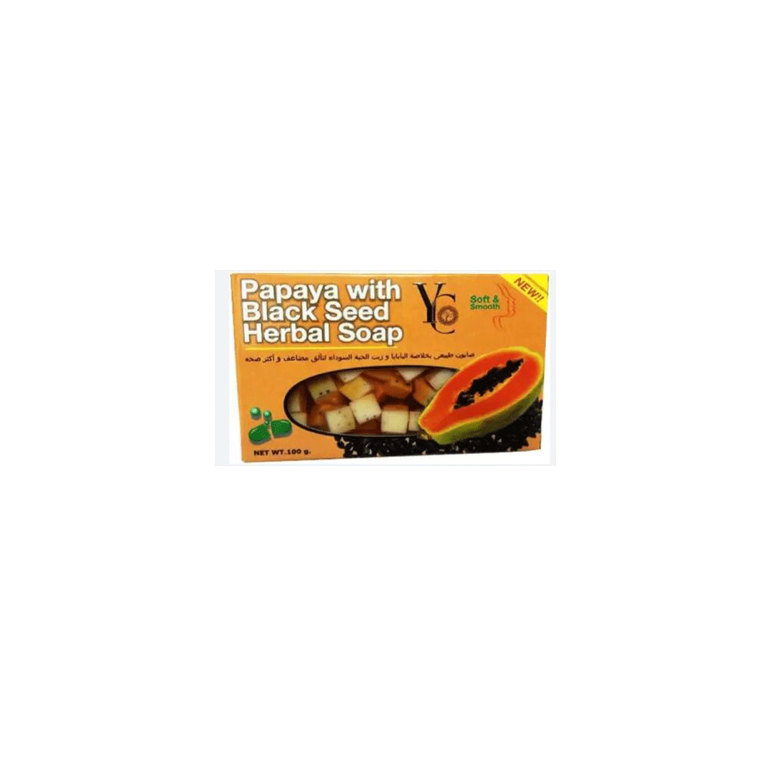 buy online Yc Papaya With Black Seed Herbal Soap 100Gm   Qatar Doha