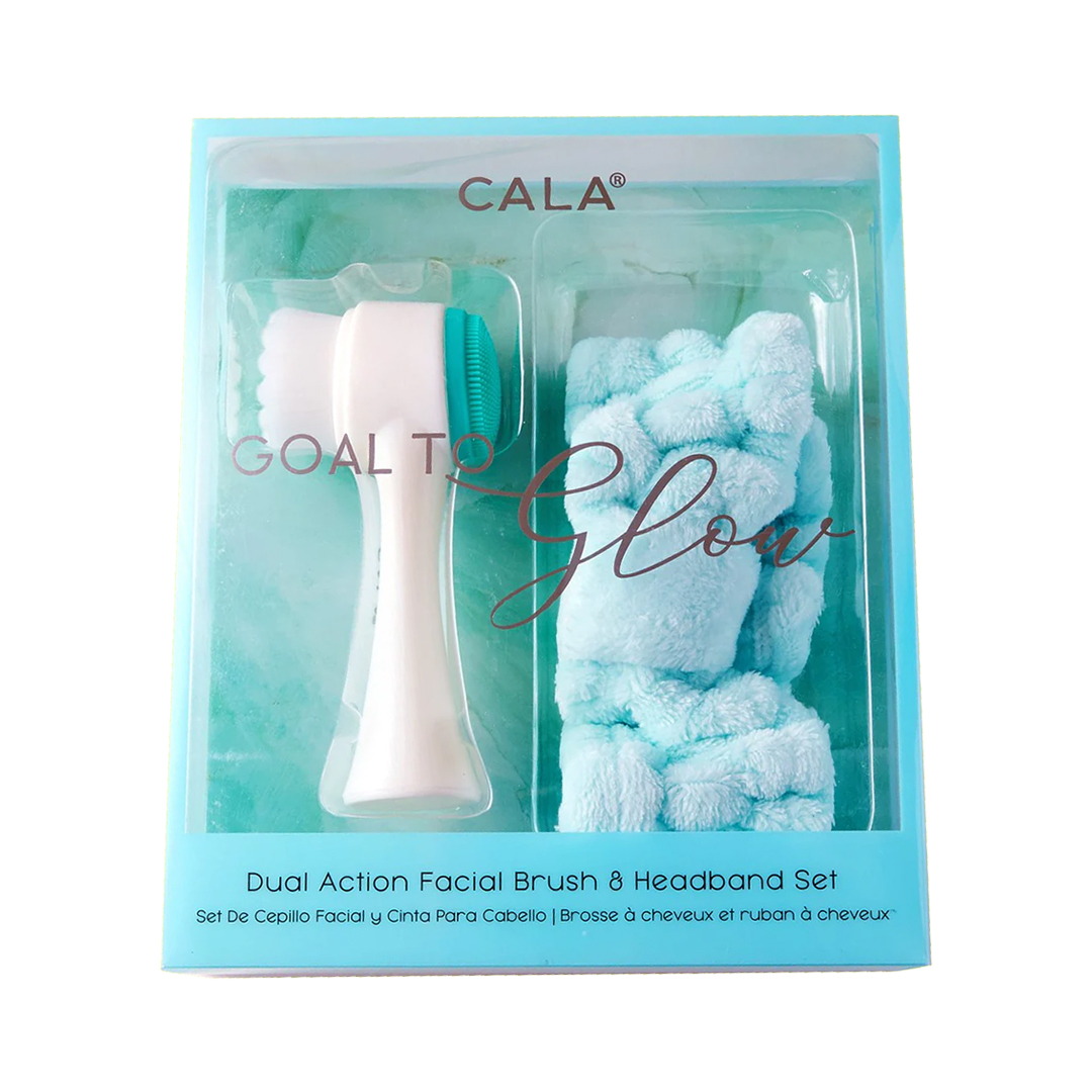 Goal To Glow Mint Facial Brush And Head Band Set product available at family pharmacy online buy now at qatar doha