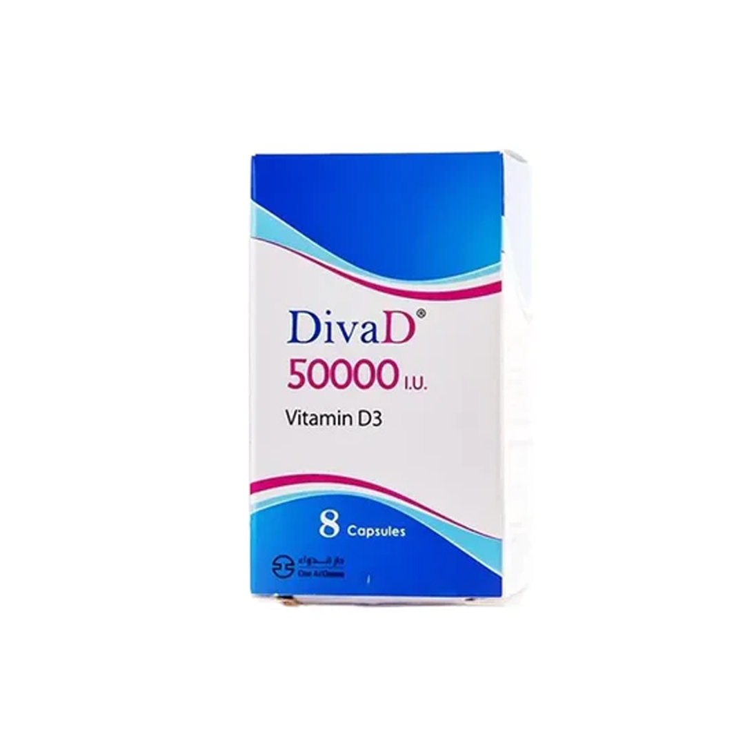 buy online Divad 50000 Iu (Vitamin D3) Capsules 8'S   Qatar Doha