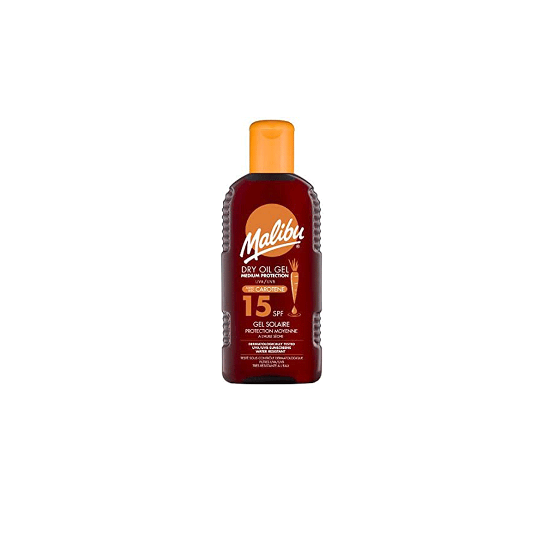 Malibu Spf-15 Dry Oil Gel With Carotene 200Ml product available at family pharmacy online buy now at qatar doha
