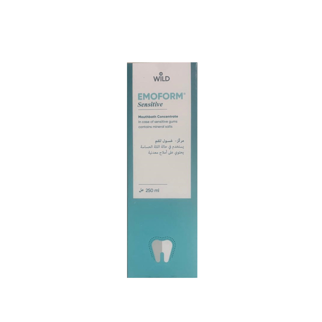 Emoform Sensitive Mouthrinse Concetrate 250ml product available at family pharmacy online buy now at qatar doha