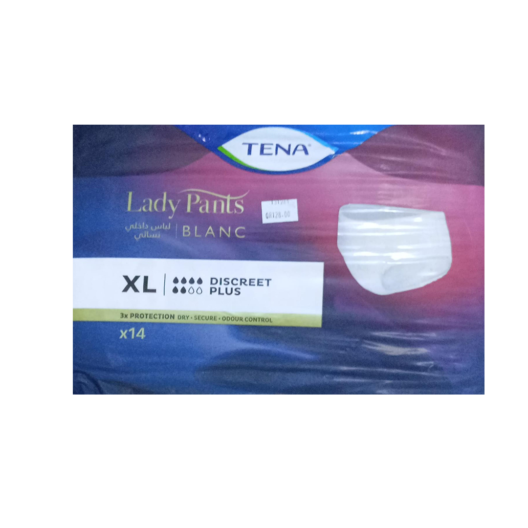 Tena Lady Pants( Extra Large)discreet Plus Adult Diapers- 14.s product available at family pharmacy online buy now at qatar doha