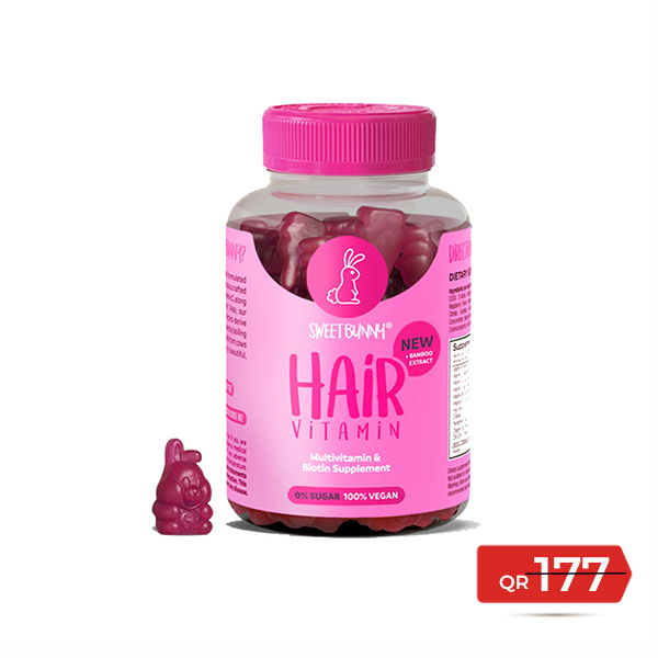 Hair Vitamin Gummies (sweetbunny)- 60.s Offer Available at Online Family Pharmacy Qatar Doha