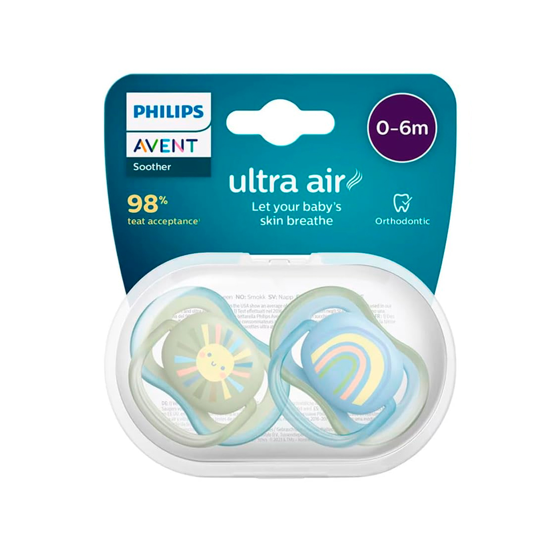 AVENT ULTRA AIR( 0-6 M) BOYS SOOTHER -2'S product available at family pharmacy online buy now at qatar doha