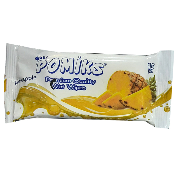 buy online Wet Wipes [Pocket 4 Fruits] 15'S - Pomiks Fruits  Qatar Doha