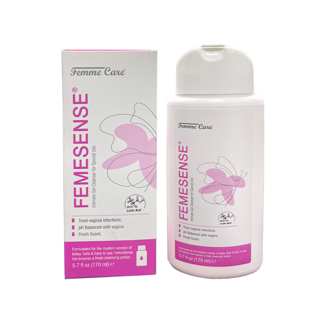 FEMESENSE INTIMATE CLEANSER GEL 170ML -FEMIGIENE Available at Online Family Pharmacy Qatar Doha