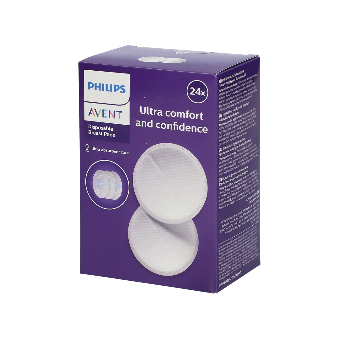 Philips Avent Ultra Comfortable Disp.breast Pads 24.s product available at family pharmacy online buy now at qatar doha