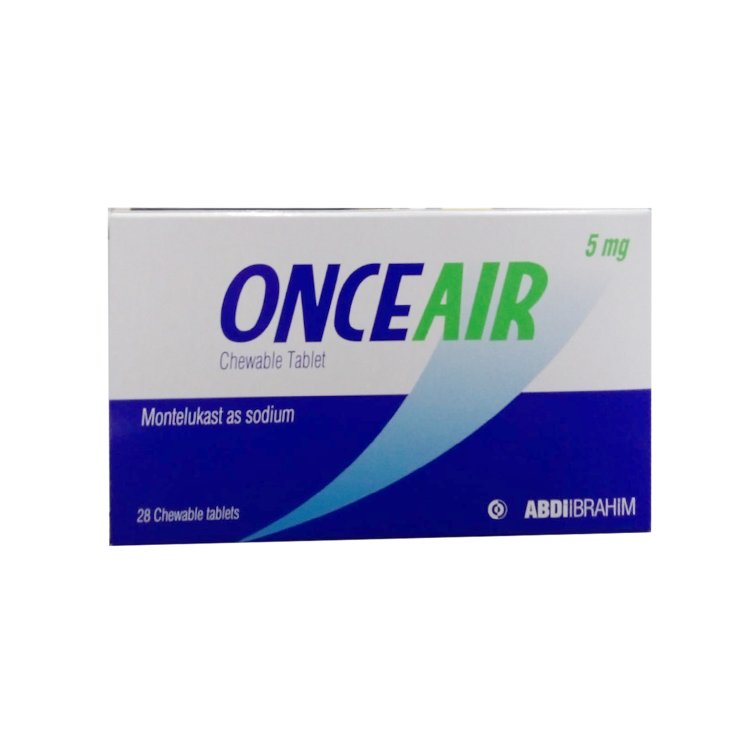 Onceair 5 Mg Chewable Tablet 28'S Available at Online Family Pharmacy Qatar Doha
