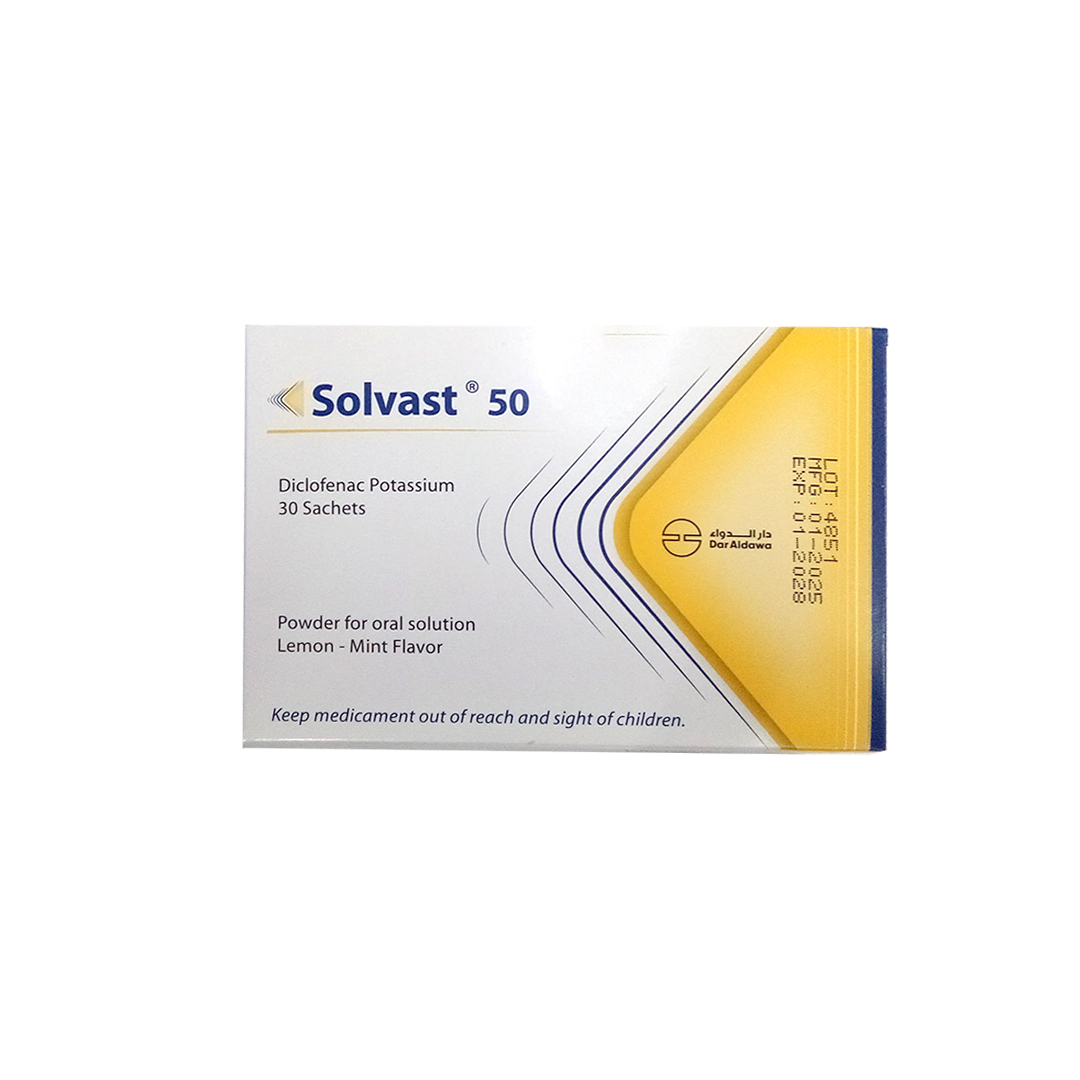 SOLVAST 50MG POWDER FOR ORAL SOLUTION SACHETS 30'S product available at family pharmacy online buy now at qatar doha