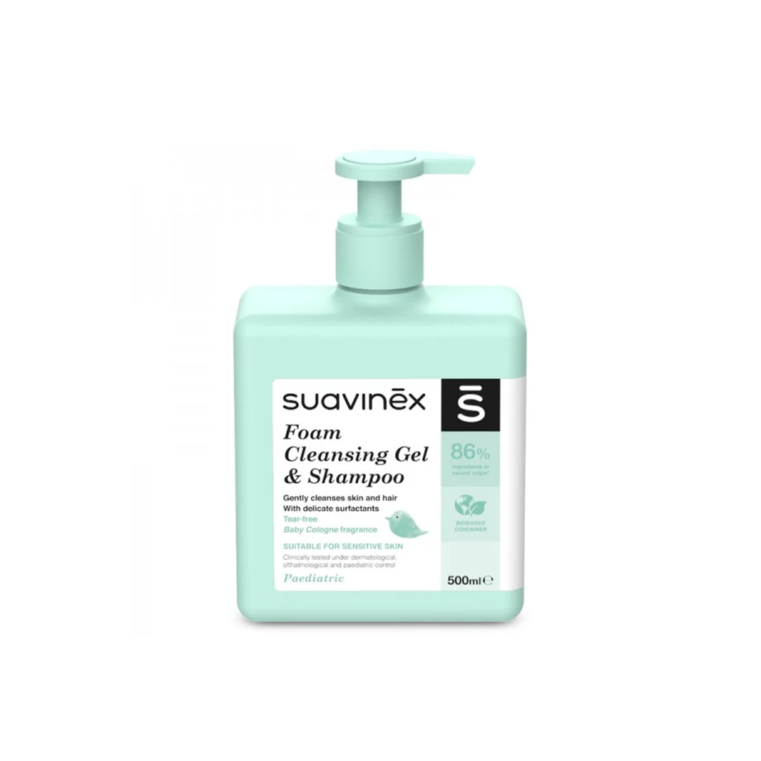 Suavinex Cleansing Foam Gel &Amp; Shampoo 300Ml product available at family pharmacy online buy now at qatar doha