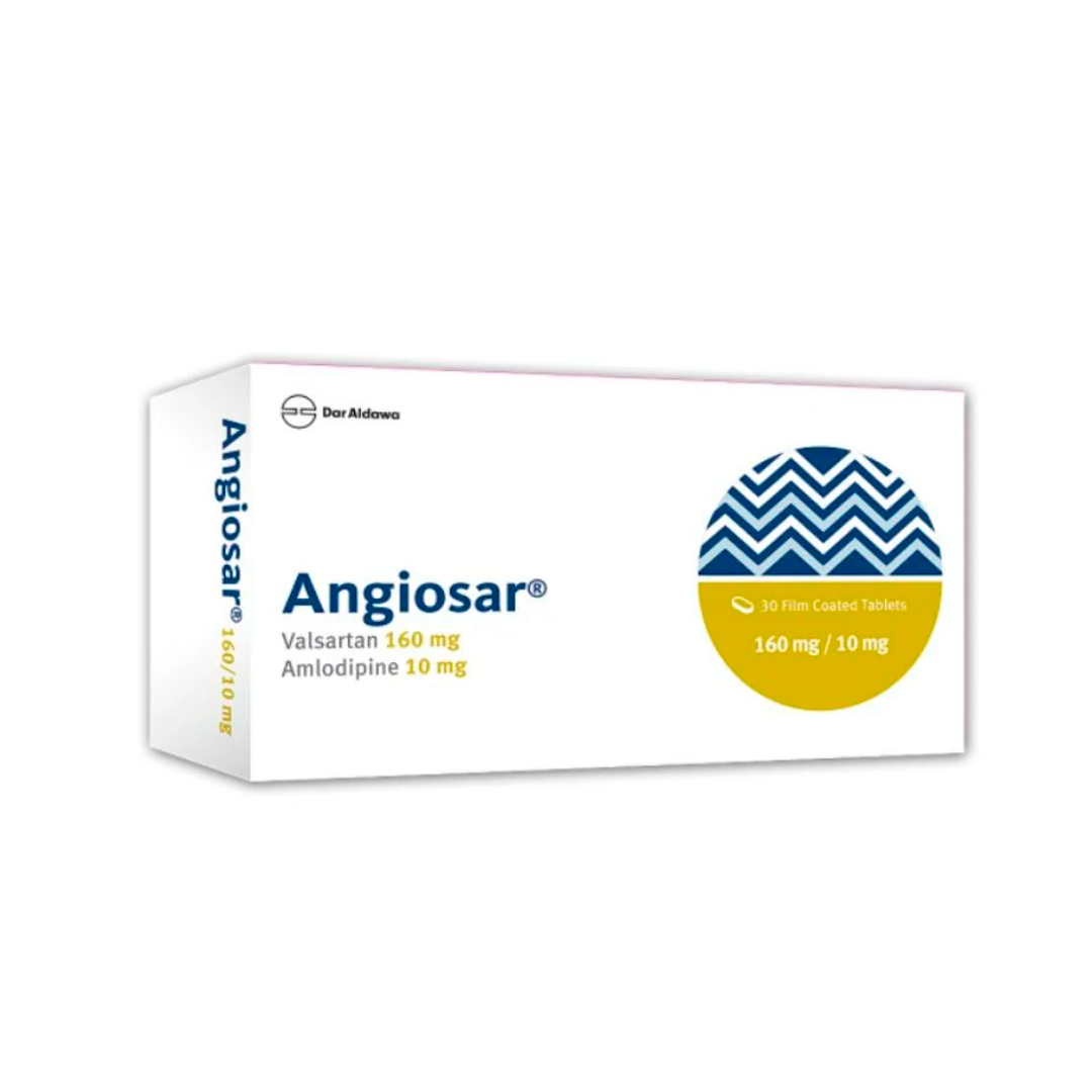 buy online ANGIOSAR 160/10MG FILM COATED TABLET 30'S 1  Qatar Doha