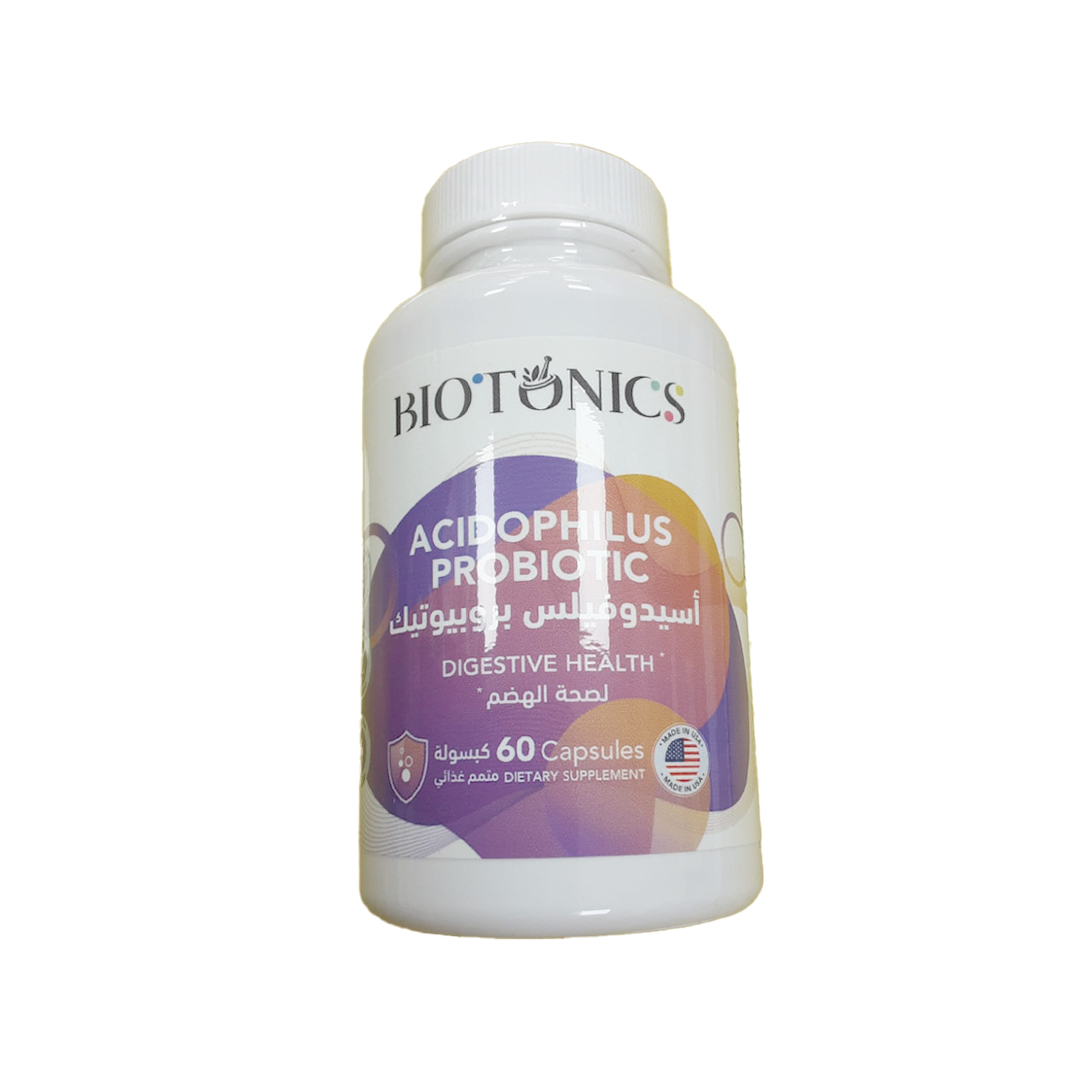 Biotonic Acidophilus Probiotics Capsules 60'S product available at family pharmacy online buy now at qatar doha