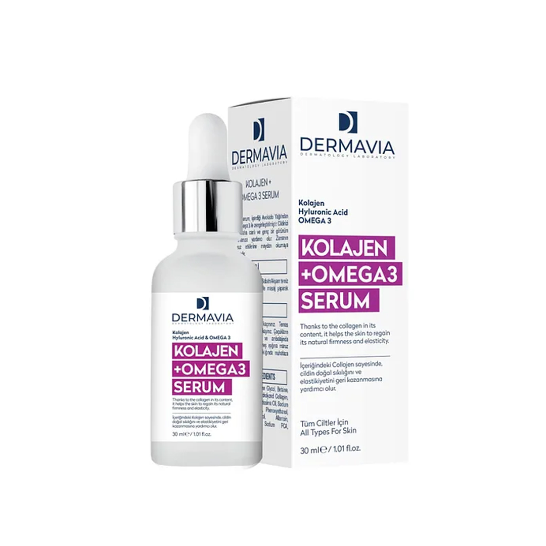 dermavia kolagen +omega3 serum -30ml product available at family pharmacy online buy now at qatar doha