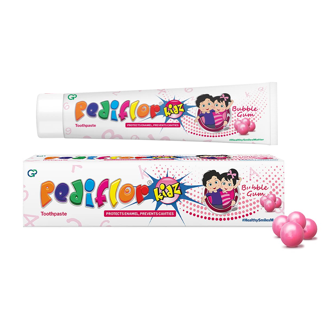 Sample : Pediflor Kids Toothpaste (bubble Gum) product available at family pharmacy online buy now at qatar doha